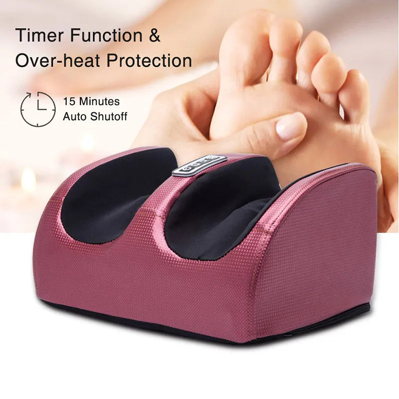 Portable Foot Massager with Heat – 12 Massage Nodes, Adjustable Intensity, and Auto Shut-Off for Relaxation and Pain Relief